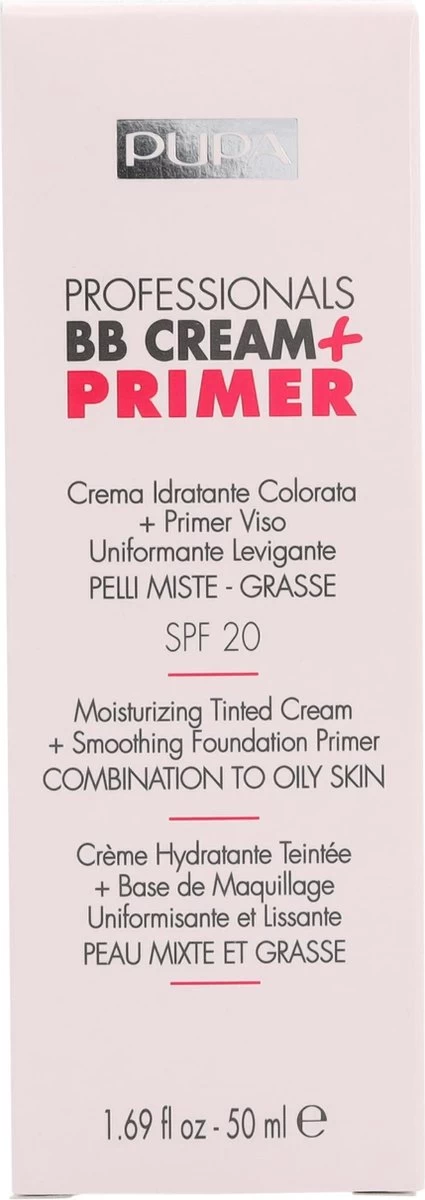 Pupa Milano BB Cream + Primer For Combination To Oily Skin - 001 Nude 5 Pupa Milano BB Cream + Primer For Combination To Oily Skin - 001 Nude - Afbeelding 3