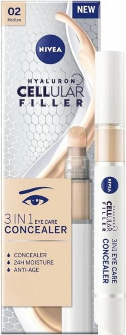 NIVEA Cellular Filler 3 In 1 Oogconcealermake-up 4 Ml -Cosmetic Verkoop 452x1200 3
