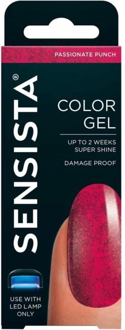 Sensista Color Gel Passionate Punch - Rood/roze Glitter -Cosmetic Verkoop 454x1200