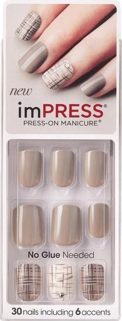 Kiss ImPRESS Press-on Manicure Boss Lady- Kunstnagels - Nagels - Press On Nails - Plaknagels - Nepnagels - 30 Stuks - Beste Kwaliteit