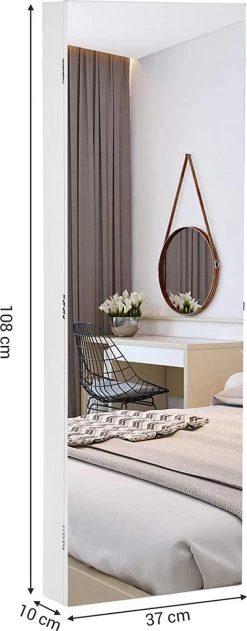 Nancy's Make-up Organizer – Sieraden & Spiegelkast – Spiegelkast, Deur & Wandhouder Met Binnenspiegel – Make-up Opbergen -Cosmetic Verkoop 470x1200 5