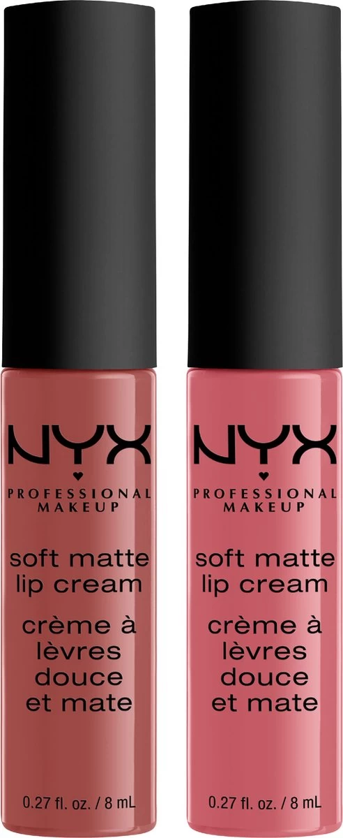 NYX Professional Makeup - Holidays 2022 Mrs Claus - Soft Matte Lip Cream Duo 02 - Roze 4 NYX Professional Makeup - Holidays 2022 Mrs Claus - Soft Matte Lip Cream Duo 02 - Roze - Afbeelding 2