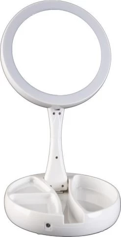 Dubbelzijdige Make Up Spiegel - Scheerspiegels Met LED Verlichting - Met USB Kabeltje - Vergroot Spiegel -Cosmetic Verkoop 611x1200 3