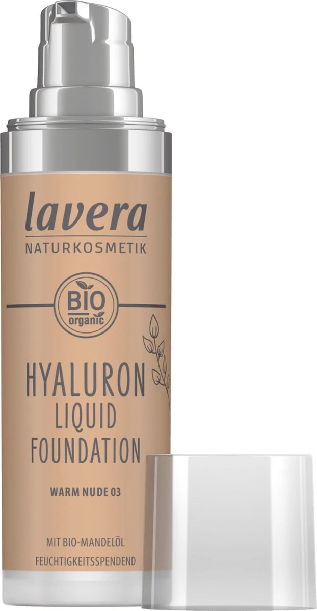 Lavera Make-up Hyaluron Liquid Foundation -Warm Nude 03-, 30 Ml 4 Lavera Make-up Hyaluron Liquid Foundation -Warm Nude 03-, 30 Ml - Afbeelding 2