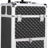 Monkey's Aluminium Kapperskoffer - Zwart - Beauty Case - Cosmeticakoffer - Make-upkoffer - Trolley - 360 Graden Wielen - 34 X 24 X 55.5 Cm -Cosmetic Verkoop 633x1200