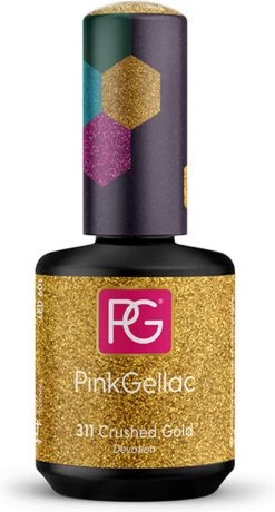 Pink Gellac - Crushed Gold - Gellak - Vegan - Goud - Glanzend - 15ml -Cosmetic Verkoop 645x1200 4