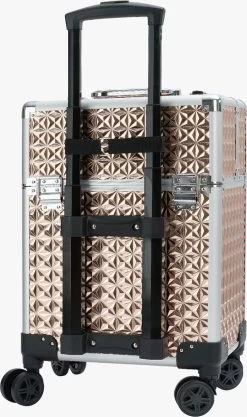 Koffer Gouden Kleur | Beautycase / Beautykoffer / Trolley Van Aluminium - 8 Wielen - Kapper Koffer - Tattoo Koffer - Nagel Koffer - Make-up Koffer -Cosmetic Verkoop 711x1200 4