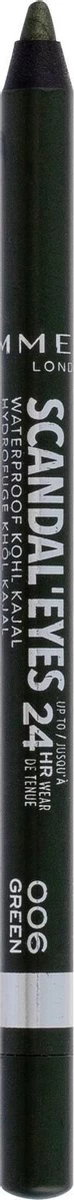 Rimmel London Rimmel ScandalEyes Kohl Kajal Waterproof Oogpotlood - 006 Green 8 Rimmel London Rimmel ScandalEyes Kohl Kajal Waterproof Oogpotlood - 006 Green - Afbeelding 6