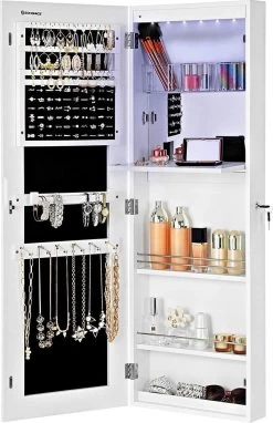 Nancy's Make-up Organizer – Sieraden & Spiegelkast – Spiegelkast, Deur & Wandhouder Met Binnenspiegel – Make-up Opbergen -Cosmetic Verkoop 775x1200 3