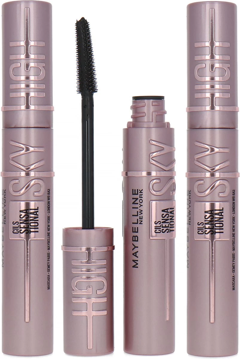 3x Maybelline Lash Sensational Sky High Mascara Very Black - Zwart 8 3x Maybelline Lash Sensational Sky High Mascara Very Black - Zwart - Afbeelding 6