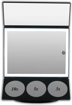 Grote Drieluik LED Make-up Spiegel Touch Knop En Dimmer 1, 3, 5 En 10 Maal Vergroting Inclusief Usb Kabel, Spiegels 9 Grote Drieluik LED Make-up Spiegel Touch Knop En Dimmer 1, 3, 5 En 10 Maal Vergroting Inclusief Usb Kabel, Spiegels -Cosmetic Verkoop 829x1200 2