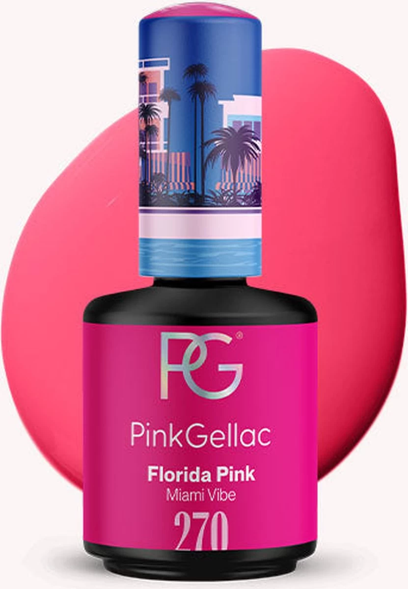 Pink Gellac - Florida Pink - Gellak - Vegan - Roze - Glanzend - 15ml 13 Pink Gellac - Florida Pink - Gellak - Vegan - Roze - Glanzend - 15ml - Afbeelding 11