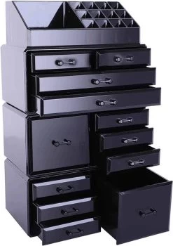 Confibel XXL Acryl Make-up Cosmetica Organizer - Verstelbare Lades - Sieraden/Make-up/Cosmetica Organizer - 11 Compartimenten - Zwart 30 Confibel XXL Acryl Make-up Cosmetica Organizer - Verstelbare Lades - Sieraden/Make-up/Cosmetica Organizer - 11 Compartimenten - Zwart -Cosmetic Verkoop 847x1200 2