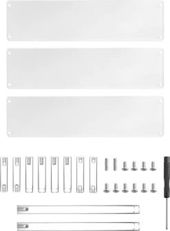 QWORK 3-laags Acryl Displaystandaard, Transparant Acryl Display Riser Plank Voor Figuren, Sieraden, Cupcake, Lippenstift, Nagellak, Kruiden, 30x21x15cm -Cosmetic Verkoop 885x1200 3