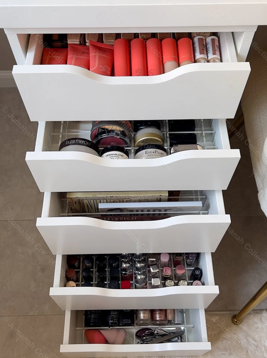 Jumanah® Collections - "Sorted" Large Lip Set - Make Up Organizer - Ladeverdeler - Lade Organizer - Transparant - Acryl - Kunststof - Ikea Alex 5 Ladeblok 11 Jumanah® Collections - "Sorted" Large Lip Set - Make Up Organizer - Ladeverdeler - Lade Organizer - Transparant - Acryl - Kunststof - Ikea Alex 5 Ladeblok - Afbeelding 9