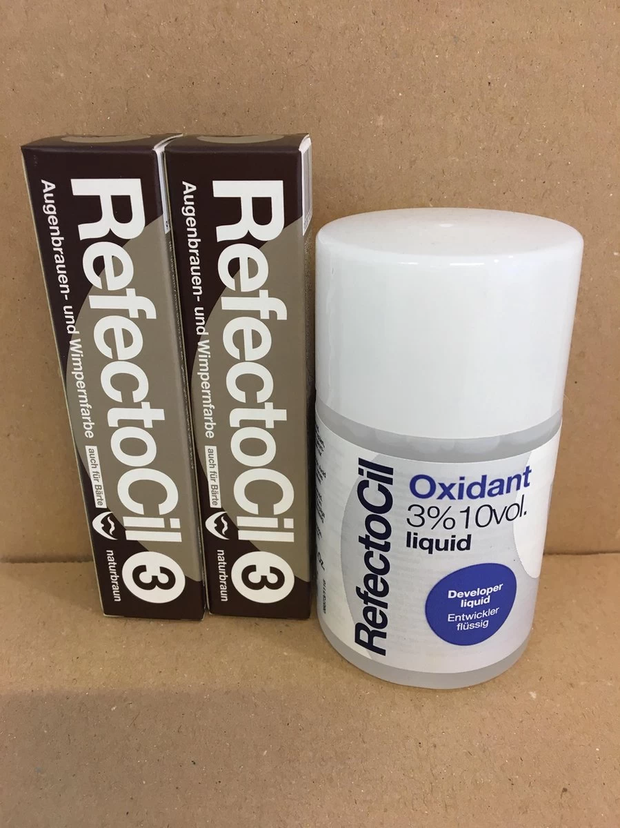 RefectoCil 2 Stuks Natuur Bruin + 100ml Oxidant 3 RefectoCil 2 Stuks Natuur Bruin + 100ml Oxidant