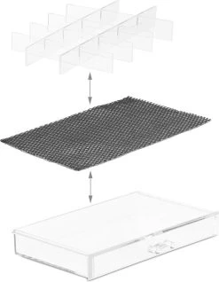 Relaxdays Make-up Organizer Acryl - 3 Lades Met Vakken Acrylbox - Cosmeticabox Opbergdoos - Doorzichtig -Cosmetic Verkoop 933x1200 2