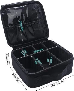 Cosmetica Koffer - Make-up Koffer Met Verstelbare Vakken - Visagie En Nagelstyliste Beauty Koffer - 26x23x9CM -Cosmetic Verkoop 973x1200 4