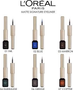 L’Oréal Paris Matte Signature Eyeliner Van Superliner – Matte Liquid Eyeliner – Waterproof - 04 Emeraude – Groen 18 L’Oréal Paris Matte Signature Eyeliner Van Superliner – Matte Liquid Eyeliner – Waterproof - 04 Emeraude – Groen -Cosmetic Verkoop 976x1200