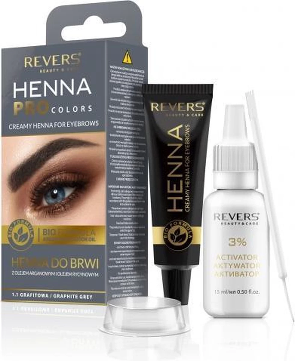 REVERS® Eyebrow Henna Pro Colours Graphite 15ml.+15ml. 3 REVERS® Eyebrow Henna Pro Colours Graphite 15ml.+15ml.