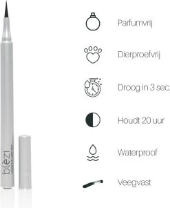 Blèzi® Liquid Eye Liner Pen 10 Intense Black - Eyeliner Zwart Waterproof - Mat Zwart -Cosmetic Verkoop 984x1200