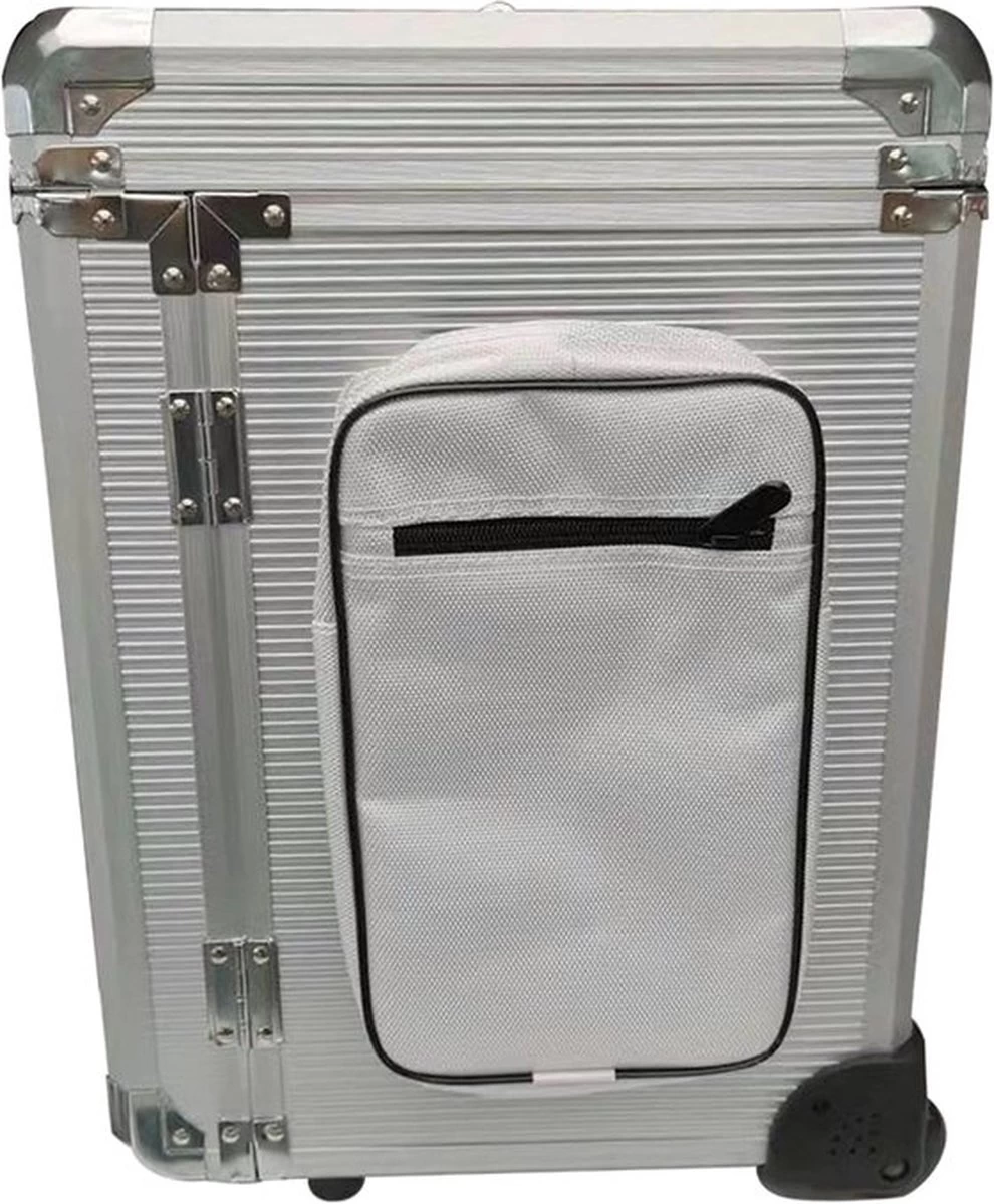 Pedicure Koffer / Trolley - Professional Pedicure Cas- Zilver Streepmotief 3 Pedicure Koffer / Trolley - Professional Pedicure Cas- Zilver Streepmotief